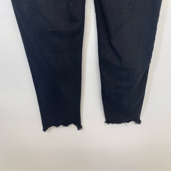 Democracy‎ Jeans Woman 14 Black  AB Solution Stretch Raw Hem Ankle Pockets - Picture 6 of 11